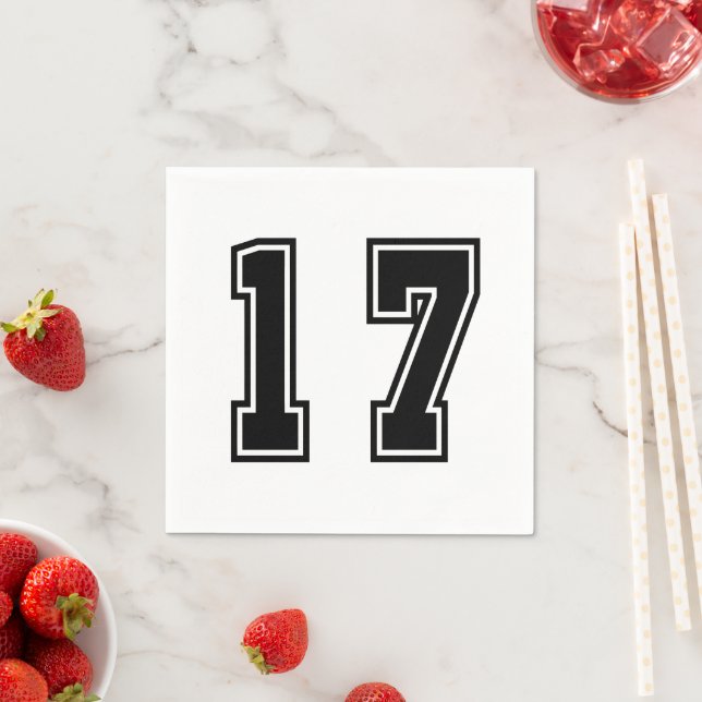 Number 17 napkin (Insitu)