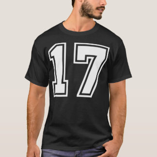 Number #17 Sports Jersey Lucky Favourite Number Pr T-Shirt