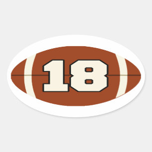 Number 18 Football Sticker