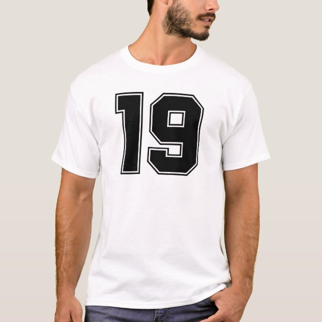Number 19 frontside print T-Shirt (Front)