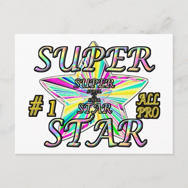 Number 1 All Pro Super Star Postcard (Front)