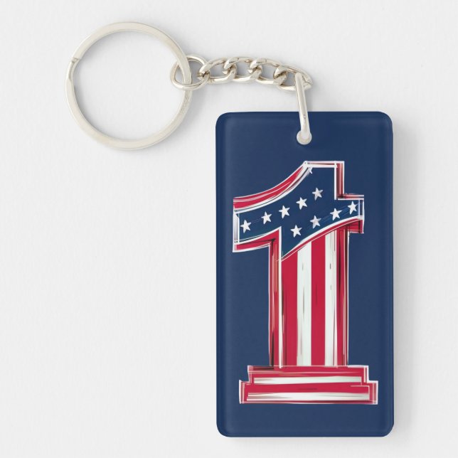 Number 1 American Key Ring (Front)