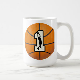 Number 1 Basketball and Players Coffee Mug