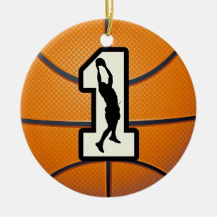 Number 1 Basketball Ceramic Tree Decoration