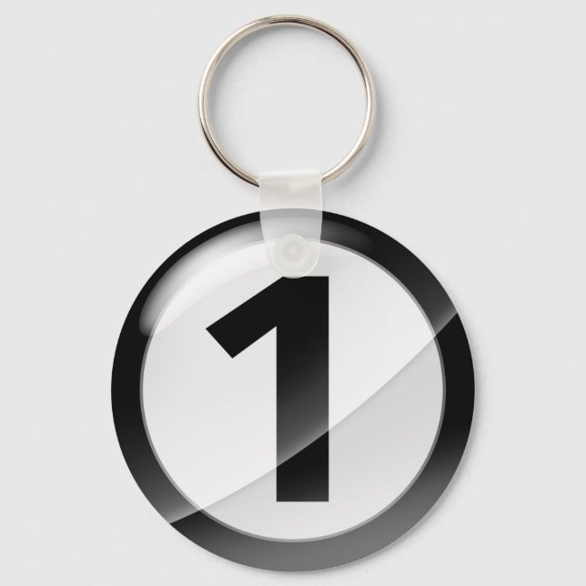 Number 1 black Key Chain (Front)
