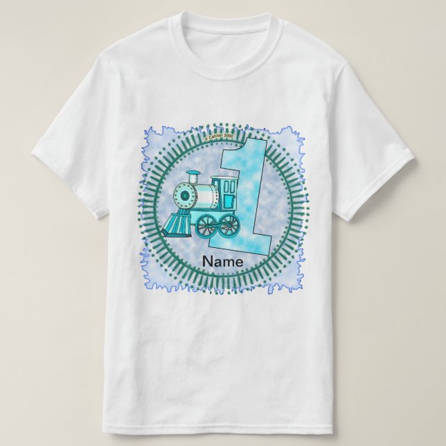Number 1 Blue Train T-Shirt  (Design Front)