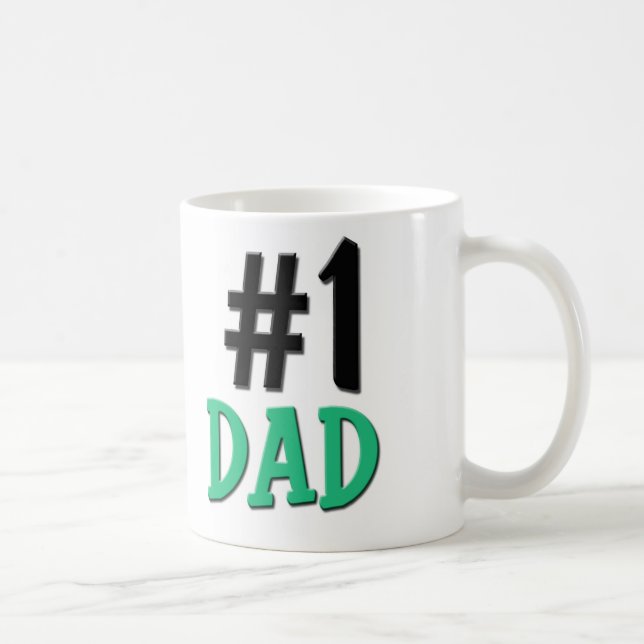 Number 1 Dad Coffee Mug (Right)