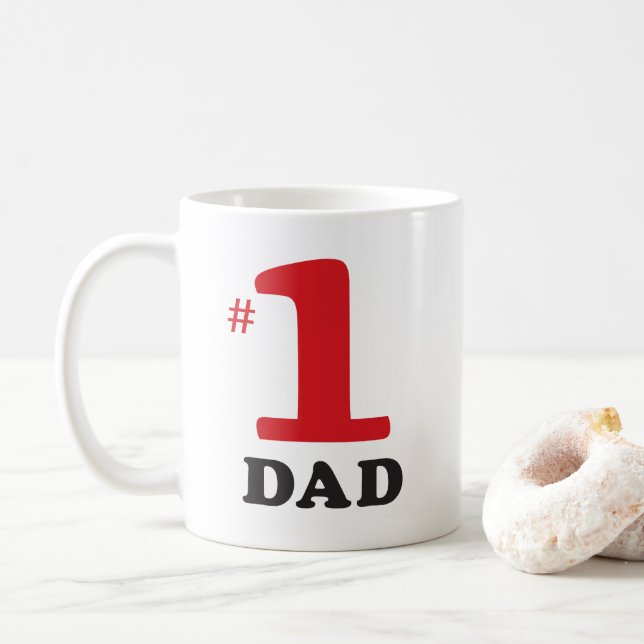 Number 1 Dad Coffee Mug (With Donut)