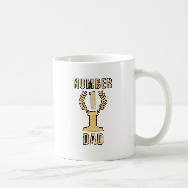 Number 1 Dad Coffee Mug (Right)