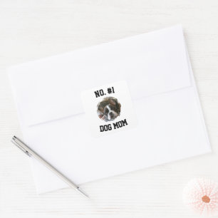 Number 1 dog Mum Mum Mother's Day Pet Lovers Square Sticker
