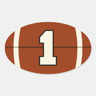Number 1 Football Sticker