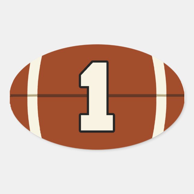 Number 1 Football Sticker (Front)