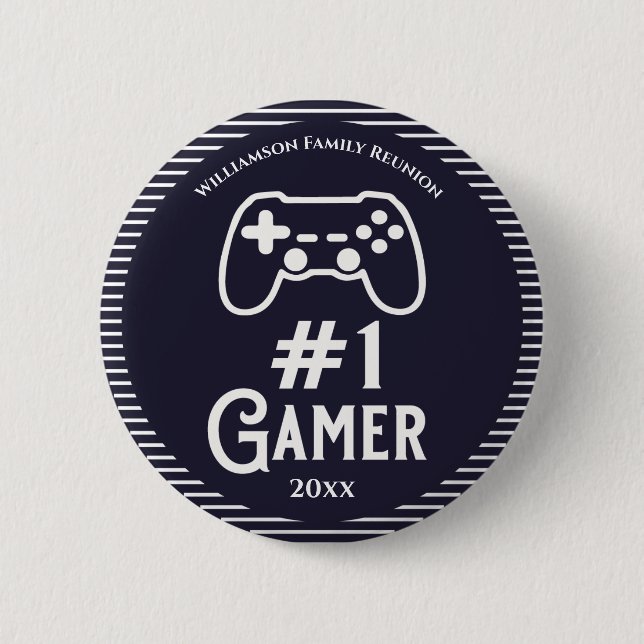 Number 1 Gamer Award Family Reunion 6 Cm Round Badge (Front)