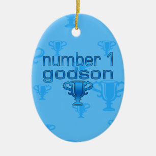 Number 1 Godson Ceramic Tree Decoration