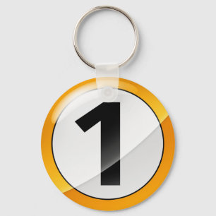 Number 1 gold Key Chain