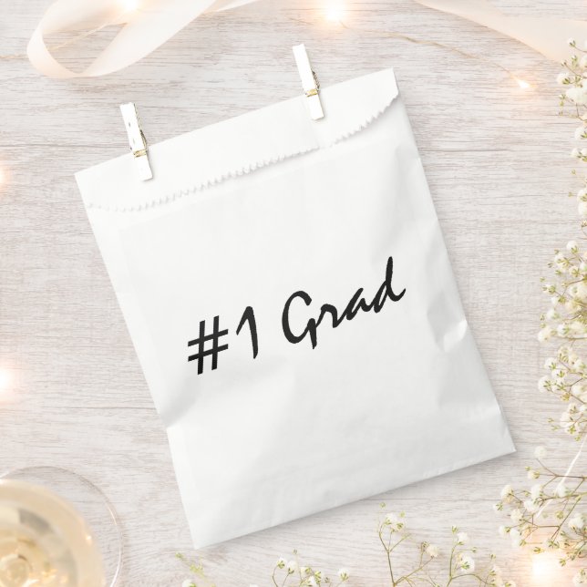  Number 1 Grad Personalise  Favour Bags (Clipped)