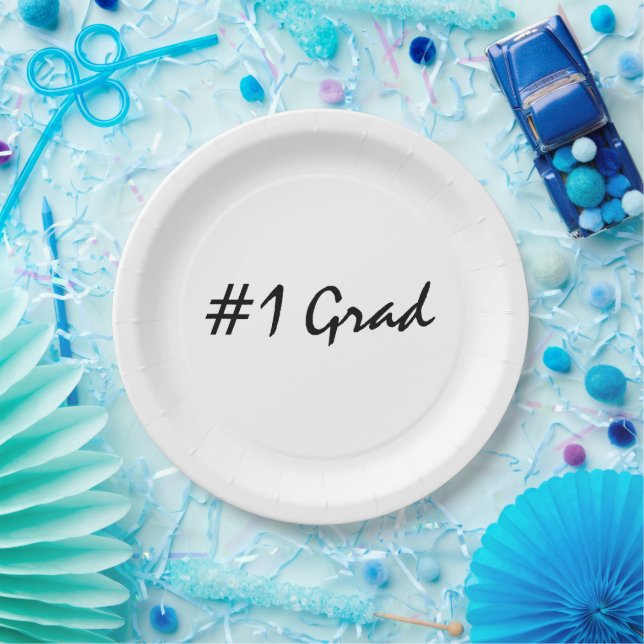  Number 1 Grad Personalise  Paper Plate (Party)