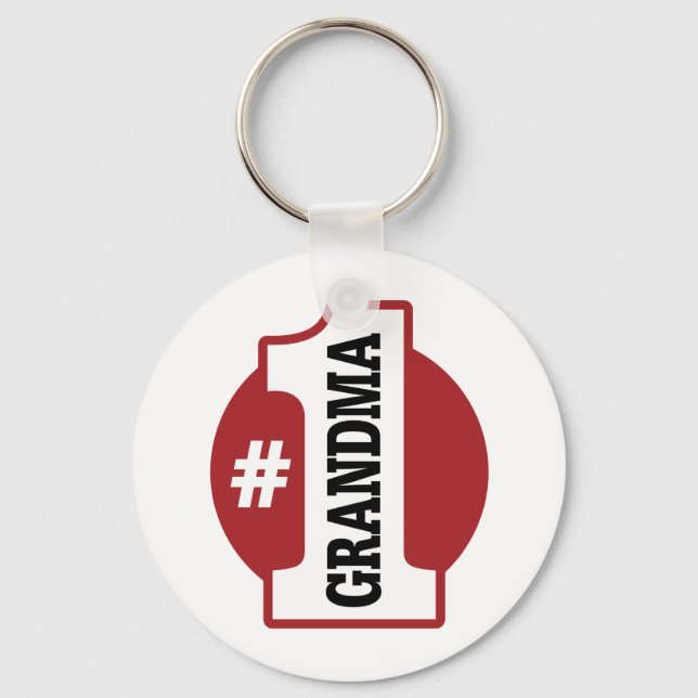 Number 1 Grandma Key Ring (Front)