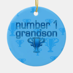 Number 1 Grandson Ceramic Tree Decoration