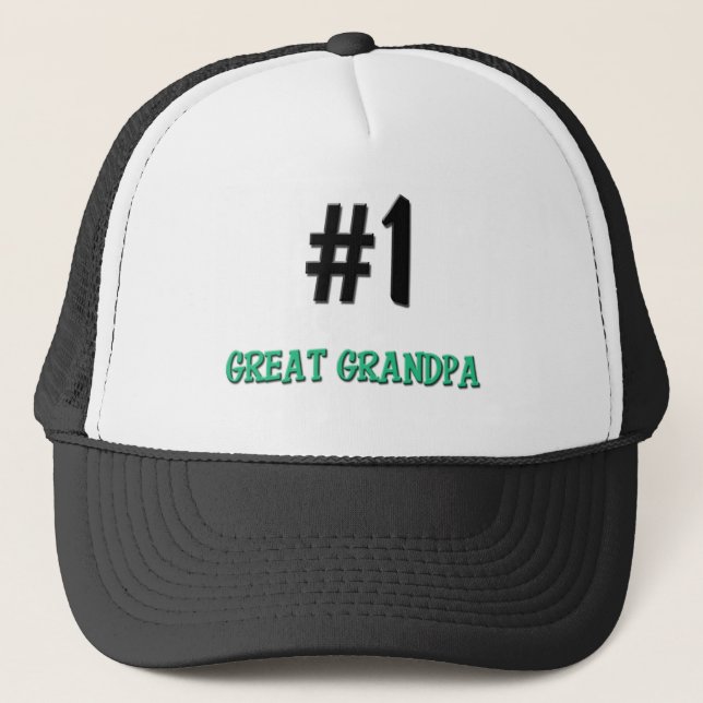 Number 1 Great Grandpa Trucker Hat (Front)