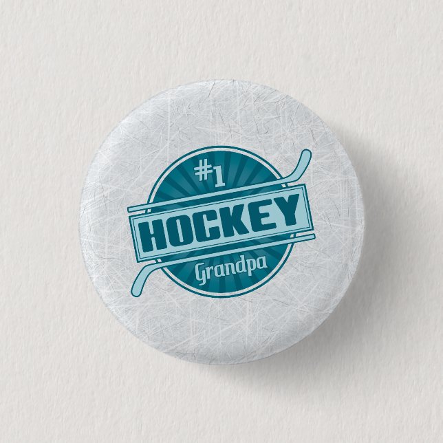 Number 1 Hockey Grandpa Button (Front)