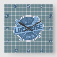 Number 1 Lacrosse Grandpa Wall Clock