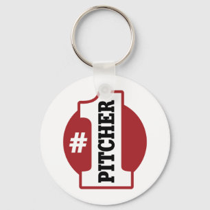 Number 1 Pitcher Key Ring