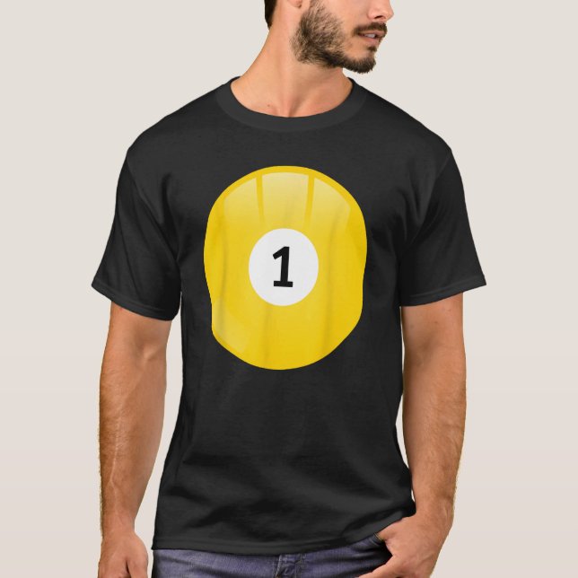 Number 1 Pool Ball T-Shirt (Front)
