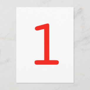 Number 1 postcard