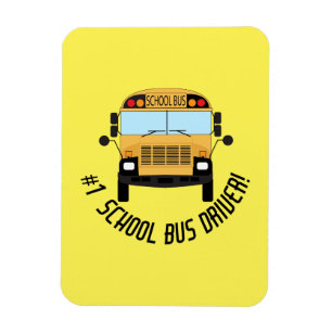 Number 1 School Bus Driver Fun Magnet