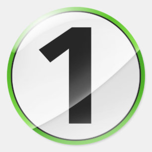 Number 1 sticker