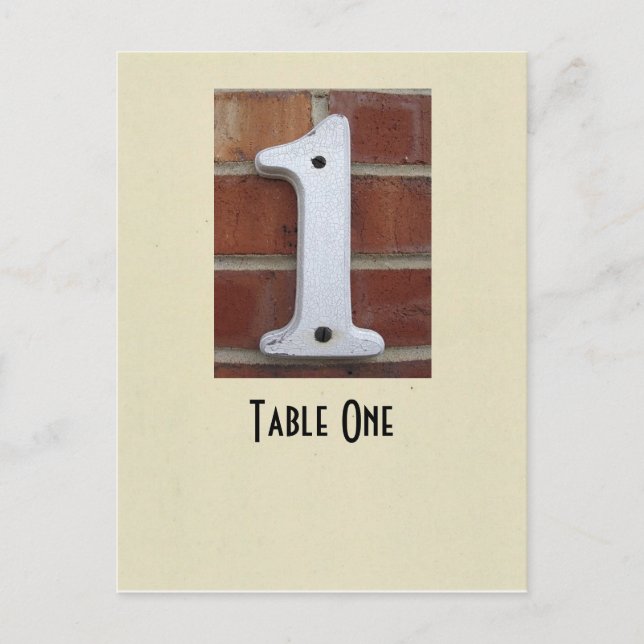 Number 1 table true ivory postcard (Front)