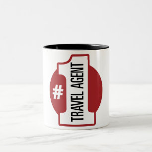 Number 1 Travel Agent Two-Tone Coffee Mug