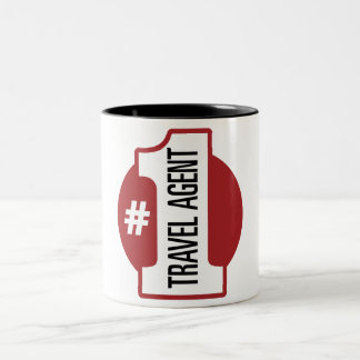 Number 1 Travel Agent Two-Tone Coffee Mug