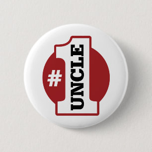Number 1 Uncle 6 Cm Round Badge