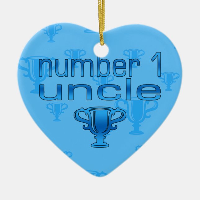Number 1 Uncle Ceramic Tree Decoration (Front)