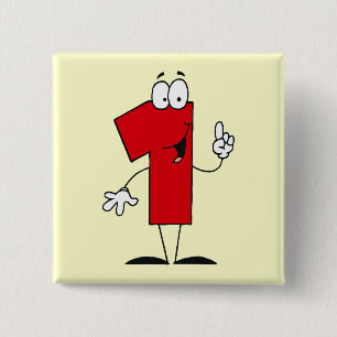 Number 1st Birthday T shirts and Gifts 15 Cm Square Badge