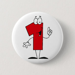 Number 1st Birthday T shirts and Gifts 6 Cm Round Badge