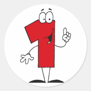 Number 1st Birthday T shirts and Gifts Classic Round Sticker