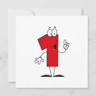 Number 1st Birthday T shirts and Gifts Invitation