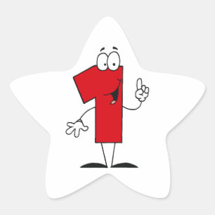 Number 1st Birthday T shirts and Gifts Star Sticker