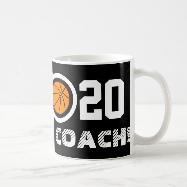 Number 20 basketball coffee mug | Personalizable (Right)