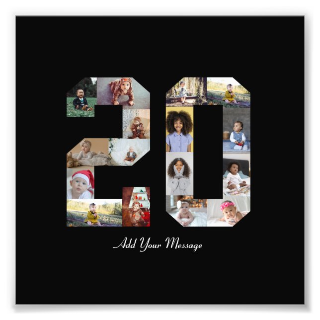 Number 20 Photo Collage (Front)