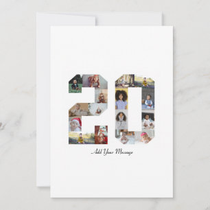 Number 20 Photo Collage Announcement