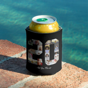 Number 20 Photo Collage Can Cooler