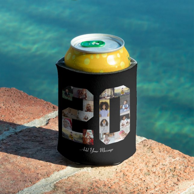 Number 20 Photo Collage Can Cooler (In Situ Pool)