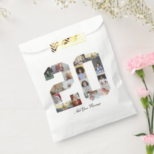 Number 20 Photo Collage Favour Bags