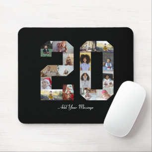 Number 20 Photo Collage Mouse Mat