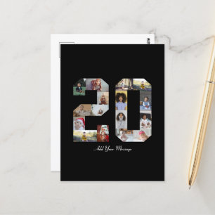 Number 20 Photo Collage Postcard