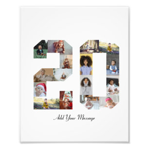 Number 20 Photo Collage Print